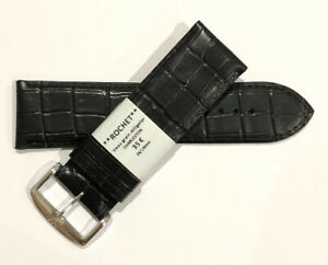 【貨物輸送無料】ウォッチ ブレスレットストラップモントルロシェクワールデヴォーノワールド??c83 bracelet  strap montre rochet cuir de veau noir de 26 粍 largeur  neuf 35? 腕時計-男女兼用腕時計