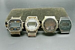 【送料無料】腕時計　ロットドモントルデジタルクォーツダコディスコノンテテクロノアラームlot de 4 montres digitales a quartz, daiko, disco, non testees, chrono, alarme
