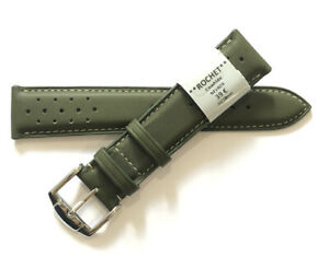 【送料無料】腕時計　ブレスレットストラップモントルロシェクワールヴァシェットカキ?c120 bracelet strap montre rochet cuir vachette kaki 20 mm largeur neuf 39?