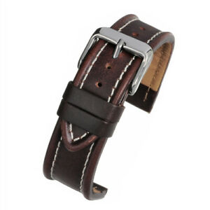 【貨物輸送無料】ウォッチ ブラウンリアルレザーウォッチストラップホワイトステッチbrown real leather watch strap with white stitching 16粍 18粍 20粍 男女兼用腕時計-腕時計