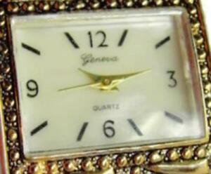 【送料無料】腕時計　ジュネーブヒンジワイドカフウォッチシルバートーンクォーツアナログバッテリーgeneva womens hinged wide cuff watch silver tone quartz analog battery