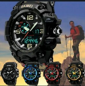【送料無料】腕時計　メンズミリタリースポーツクォーツアナログデジタルマルチカラーmens military sport quartz analog digital wrist watches multicolour waterproof