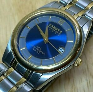 【送料無料】腕時計　ダコタメンゴールドメッキスチールアナログクォーツウォッチアワーdakota men 1623 kt gold plated steel analog quartz watch hours~date~ battery