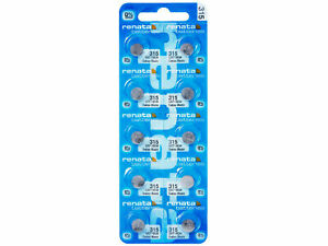 【貨物輸送無料】ウォッチ ×レナータパイルバッテリーブリスターフリー10 x renata 315 pile batterie blister mercury free silver oxide sr716未申 155v 腕時計-男女兼用腕時計