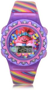 【貨物輸送無料】ウォッチ トロールライトアップベゼルデジタルクォーツtrolls 2 rotating light up bezel digital quartz lcd watch 腕時計-男女兼用腕時計