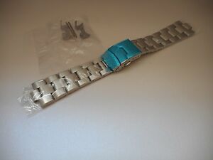 【送料無料】腕時計 エンドオイスターソリッドステンレスブレスレットプッシュピンフィット22mm curved end oyster solid stainless bracelet push pins fit most watches
