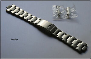 【送料無料】腕時計　エンドソリッドステンレススチールブレスレットリンク20mm curved end oyster solid stainless steel bracelet screws links 4 most watch