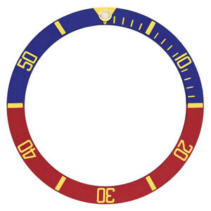 【貨物輸送無料】ウォッチ ベズルゴールドフォントreplacement bezl insert bluered with gold font for watch 3760粍 x 3070粍 男女兼用腕時計-腕時計