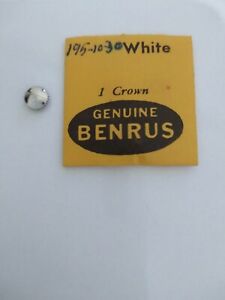【送料無料】腕時計　ベンラスクラウンホワイトウォッチパーツタップnos genuine benrus crown white watch part tap 10,49mm