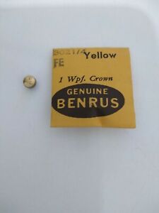 【送料無料】腕時計　ベンラスクラウンイエローウォッチパートタップnos genuine benrus fe crown yellow watch part 30214 signed ***tap 10,40mm