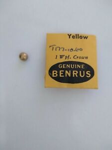 【貨物輸送無料】ウォッチ ベンラスクラウンイエローウォッチパーツタップnos genuine benrus crown waterproof yellow watch part signed b tap 10,45粍 腕時計-男女兼用腕時計