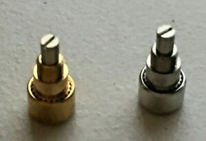 【貨物輸送無料】ウオッチ クロノグラフプッシャーボタンステンレススチールゴールドメッキスイススクリューインタイプchronograph pusher button stainless steel  gold plated swiss made screwin type