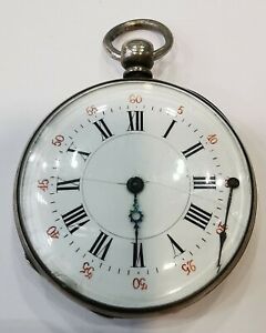 【貨物輸送無料】ウオッチ モントルグーセットアージェントルメカニスムフォンクオンネmontre a gousset argent le mecanisme fonctionne ref60059