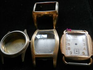 【送料無料】腕時計　ウォッチメーカーケーススターリングベゼルfrom a watchmakers estate 3 cases one is sterling and one very curved bezel 14,425円