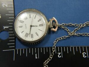 【送料無料】腕時計　ポケットエステートウォッチシルバートーンネックレス