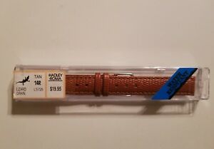 【貨物輸送無料】ウォッチ ハドリーローマタントカゲストラップhadleyroma 14粍 tan genuine lizard grain water resistant watch strap 男女兼用腕時計-腕時計