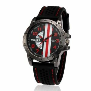 【貨物輸送無料】ウォッチ メンズスポーティレッドヴォーグデザインシリコーンスチールクォーツplush men’s sporty red vogue design silicone steel quartz wrist watch 腕時計-男女兼用腕時計