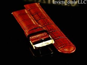 【送料無料】腕時計　インビクタルパレザーダークレッドブラウンストラップinvicta lupah genuine leather 26mm dark reddish brown replacement strap authenti