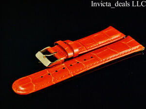 【送料無料】腕時計　インビクタルパレザーオレンジクラゲストラップオーセンティックinvicta lupah genuine leather 22mm orange jellyfish replacement strap authentic