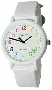 【送料無料】腕時計　ウィークエンドホワイトファブリックウォッチケースtimex tw2r40700, womens weekender white fabric watch, 35mm case