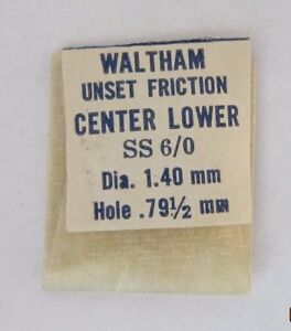 【送料無料】腕時計　ウォルサムサイズセンターローワージュエルアンセットパーツwaltham ss 60 size center lower jewel unset friction part j31 nos