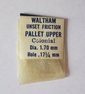 【送料無料】腕時計　ウォルサムコロニアルパレットアッパージュエルwaltham colonial pallet upper jewel unset friction watch part j55 nos