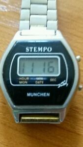 【貨物輸送無料】ウォッチ ヴィンテージデジタルウォッチステンポクロノグラフオリジナルvintage digital watch stempo chronograph original 腕時計-男女兼用腕時計