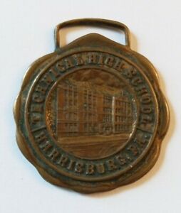 【送料無料】腕時計　アンティークハリスバーグウォッチフォブantique technical high school harrisburg pa old city hall watch fob