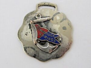 【送料無料】腕時計　アンティークケンブリッジスプリングスアンカーエナメルウォッチフォブantique cambridge springs pa anchor and enameled flag watch fob