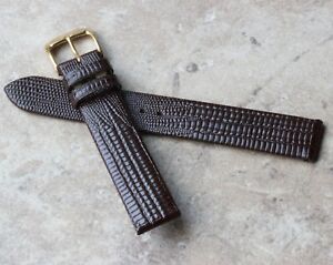 【送料無料】腕時計　テジュトカゲパターンリアルレザーヴィンテージストラップソフトライニングimperfect teju lizard pattern real leather 16mm vintage watch strap soft lining