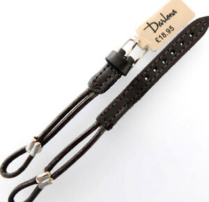 【送料無料】腕時計　ダーレナコルデットレザーウォッチストラップシルピンdarlena 1226 cordette leather watch strap adjustable brown silfor fixed pins