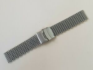 【送料無料】腕時計　ブランドミリメートルステンレススチールシャークメッシュブレスレットbrand 20mm stainless steel shark mesh bracelet