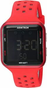 【送料無料】腕時計　アーミトロンデジタルレジンウォッチメートルクロノグラフアラームarmitron 408417red, digital resin watch, 100 meter wr, chronograph, alarm