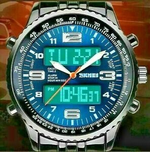 【送料無料】腕時計　メンズミリタリーウォッチクォーツデジタルアナログカジュアルドレスmen’s military watch date quartz digital amp; analog army casual dress wrist watch