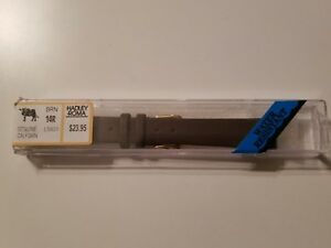 【送料無料】腕時計　ハドリーローマブラウンカーフスキンウォッチストラップhadleyroma 14mm brown genuine calfskin water resistant watch strap
