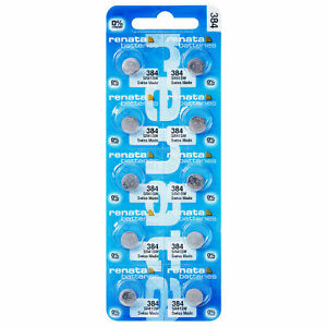 【貨物輸送無料】ウォッチ レナータピラバタリアオロロギフリー10 x renata 384 pila batteria orologio mercury free silver oxide sr41未申 155v 男女兼用腕時計-腕時計