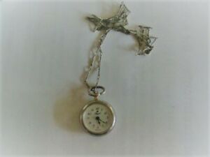 【送料無料】腕時計　チェーンロイヤルalte damen taschenuhr von royal an kette handaufzug mit blumendekor