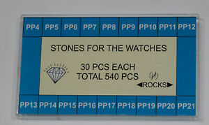 【送料無料】腕時計　ケースカットガラスペーストストーンストラップクラウンデザイン540 cut glass paste stones for watch cases straps crowns assortment 13mm design