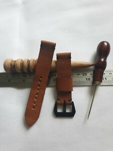 【送料無料】腕時計　ハンドメイドウォッチストラップhandmade 22mm watch strap