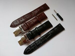 【送料無料】腕時計　ストラップダブルプッシュクラスプフリーツールピンreal leather strap fits iwc watch with double push clasp 21mm free tool pins 14,425円