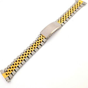 【送料無料】腕時計　ダーレナトーンウォッチブレスレットフレキシブルエンドdarlena 22563 18mm22mm gents 2 tone watch bracelet, flexible sprung ends