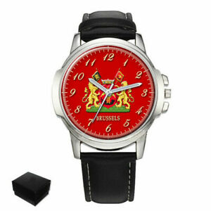 【送料無料】腕時計　ブリュッセルベルギーメンズcity of brussels coat of arms belgium gents mens wrist watch gift engraving