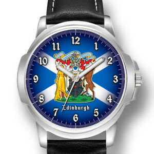 【送料無料】腕時計 エディンバラシティコートオブアームズスコットランドメンズプレゼントedinburgh city coat of arms scotland mens wrist watch birthday gift engraved