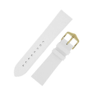【送料無料】腕時計　ディアメデアトカゲレザーレディースストラップホワイトhirsch medea lizard grain leather ladies replacement watch strap white