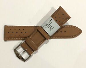【貨物輸送無料】ウォッチ ブレスレットストラップモントルロシェクワールヴァシェットマロン?c107 bracelet  strap montre rochet cuir vachette marron 22 粍 largeur neuf 42? 男女兼用腕時計-腕時計