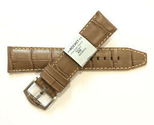 【送料無料】腕時計　ブレスレットストラップモントルロシェクワールデヴォーマロン?c108 bracelet strap montre rochet cuir de veau marron 22 mm largeur neuf 42?