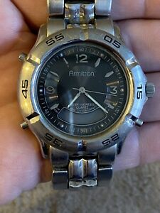 【送料無料】腕時計　メンズアミトロンシルバートーンウォッチmens amitron silver tone watch 13,666円