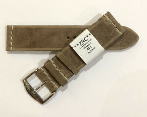 【送料無料】腕時計　ブレスレットストラップモントルシュヴローブリュットマロン?c133 bracelet strap montre zrc cuir chevreau brut marron 20 mm largeur 42?｜hokushin