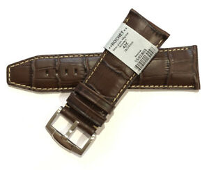 【貨物輸送無料】ウォッチ ブレスレットストラップモントルロシェクワールデヴォーマロンラージュールc69 bracelet  strap montre rochet cuir de veau marron 28 粍 largeur  neuf 42? 腕時計-男女兼用腕時計