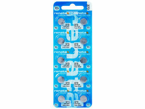 【送料無料】腕時計　レナータピラバタリアオロロギフリー10 x renata 373 pila batteria orologio mercury free silver oxide sr916sw 155v